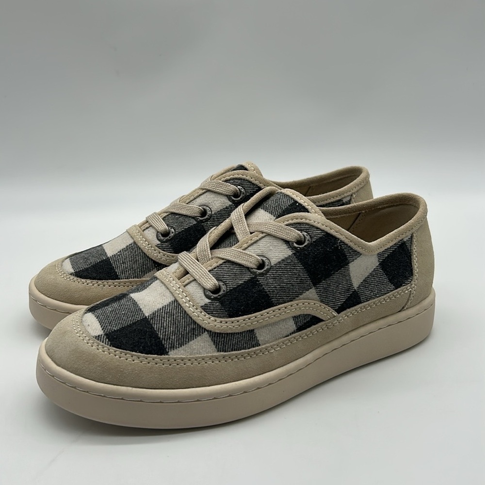 Zodiac Cheezburger Plaid Lace-Up Sneakers Women’s Size 8M Black White Tan NWB - Picture 5 of 11